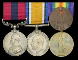 A Great War 'La BassÃ©e 1918' D.C.M. group of three awarded to Private W. Harris, 1/4th Batta...