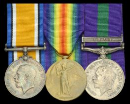 Three: Captain F. Gray, Manchester Regiment British War and Victory Medals (Capt. F. Gray...