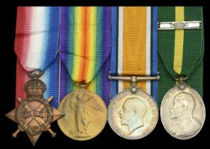 Four: Sergeant J. Bennett, Manchester Regiment 1914-15 Star (2 Sjt. J. Bennett. Manch: R....