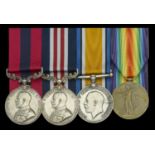 A fine and interesting Great War D.C.M., M.M. pair awarded to Sergeant J. Curran, 19th Batta...