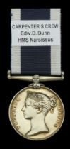 Royal Navy L.S. & G.C., V.R., narrow suspension (Edw. D. Dunn. Car. Crew. H.M.S. Narcissus)...