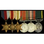 Six: Acting Major L. T. Holmes, Manchester Regiment 1939-45 Star; Africa Star; Italy Star...