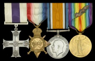 A Great War M.C. group of four awarded to Major K. K. Drury, Royal Army Medical Corps, who w...