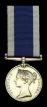 Royal Navy L.S. & G.C., V.R., narrow suspension (Geo. T. Bennett. Actg. Ch. Qr. Mr. Rl. Nl....