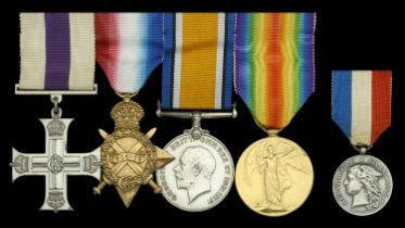 A Great War 'Western Front' M.C. group of five awarded to Captain G. Young, Royal Army Medic...