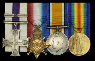 A fine Great War M.C. and 'Mine Shaft Rescue' Second Award Bar group of four awarded to Lieu...