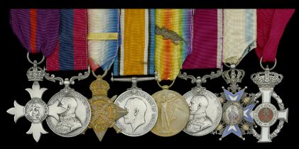 An unusual 'South Russia 1919' M.B.E. and 'Western Front 1915' D.C.M. group of eight awarded...