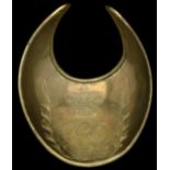 An Officer's 1797 Pattern Copper Gilt Gorget. A standard pattern example, crowned 'GR' with...
