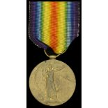 An interesting Victory Medal awarded to Private H. Haw M.M., West Yorkshire Regiment, who wa...