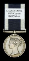 Royal Navy L.S. & G.C., V.R., narrow suspension (Willm. Clayton. Caulker's Mate H.M.S. Vultu...