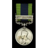 India General Service 1908-35, 1 clasp, North West Frontier 1930-31 (4030901 Pte. P. Shaw. K...