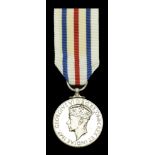 King's Medal for Service in the Cause of Freedom, unnamed as issued, in Royal Mint case of i...