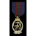 Royal Naval Volunteer Reserve Decoration, G.VI.R., 1st issue, silver and silver-gilt, revers...