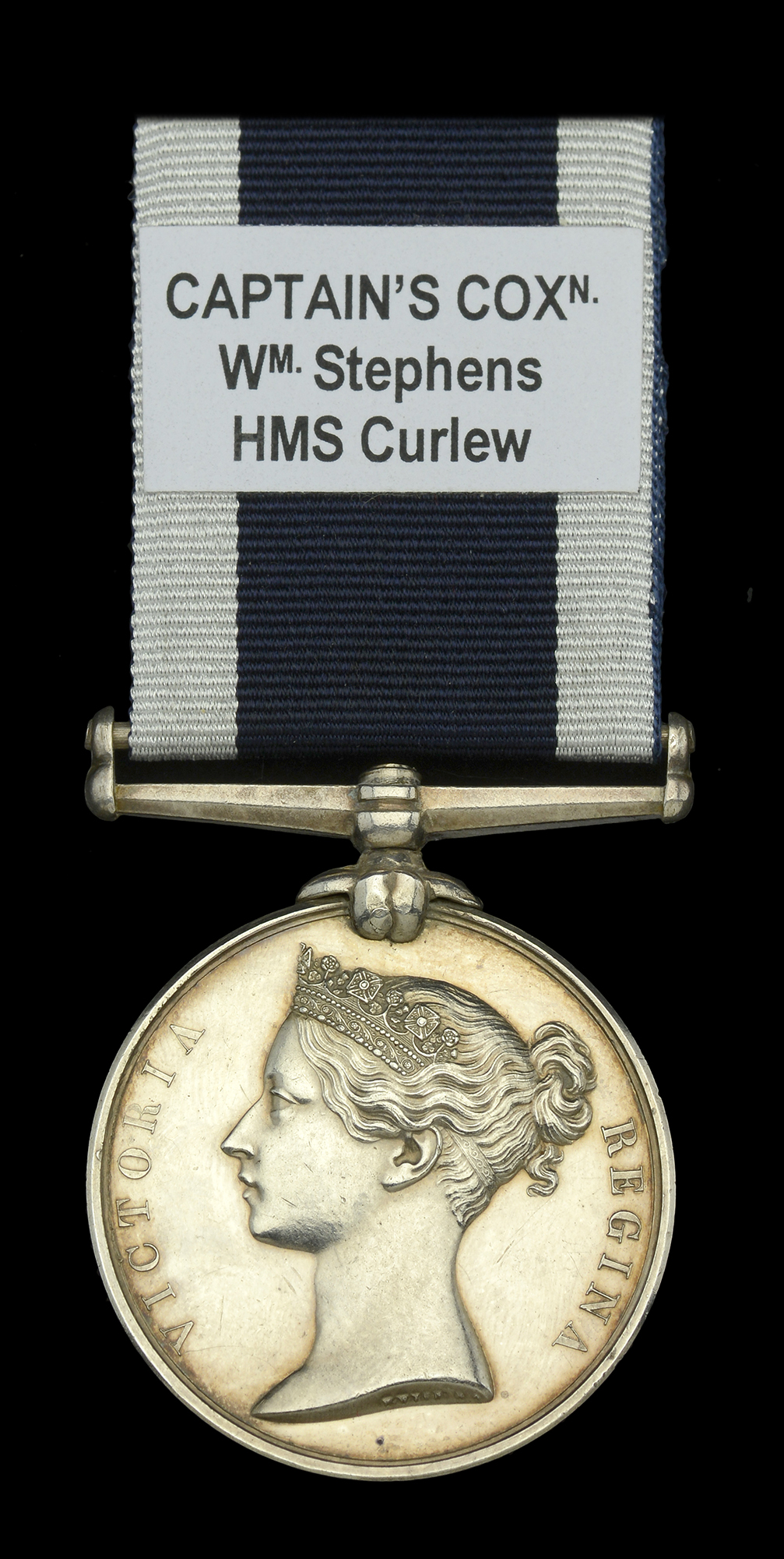 Royal Navy L.S. & G.C., V.R., narrow suspension (Wm Stephens. Captn's Coxn. H.M.S. Curlew.)...