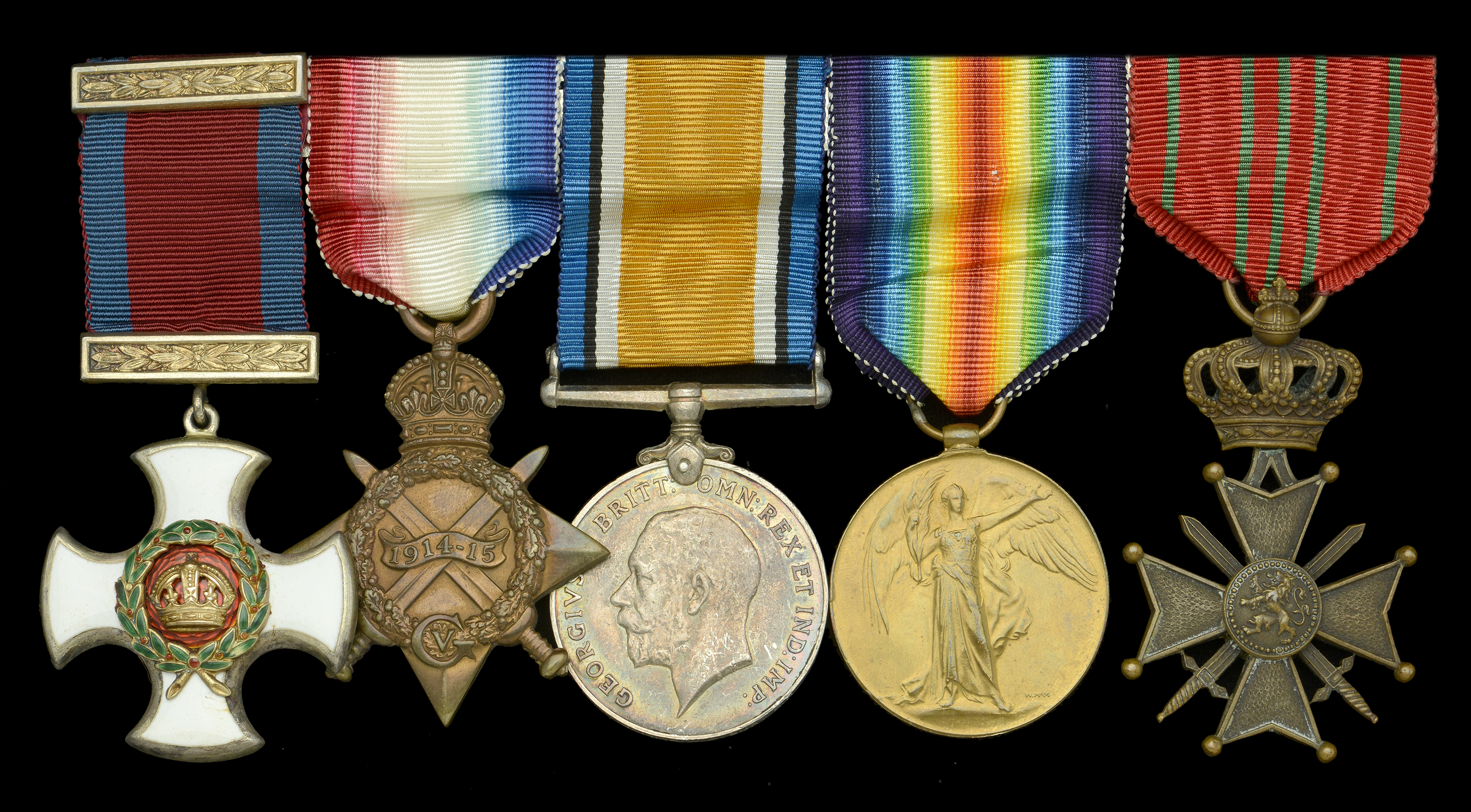 A superb Great War 'Ostend Raid' D.S.O. group of five to Engineer Commander W. A. Bury, Roya...