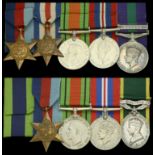 Five: Private J. Smith, Manchester Regiment 1939-45 Star; France and Germany Star; Defence...