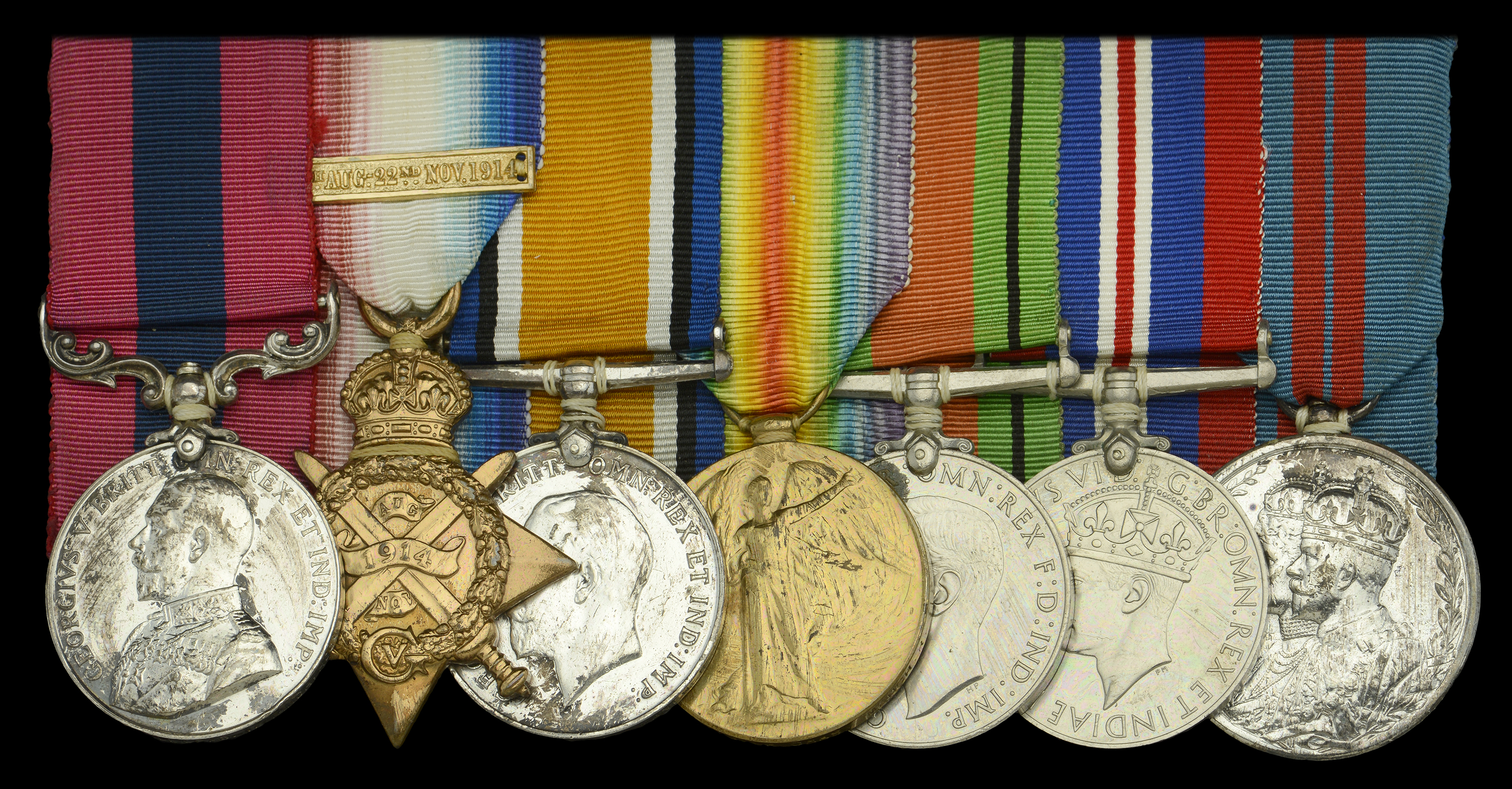 A Great War 'La BassÃ©e February 1915' D.C.M. group of seven awarded to Sergeant J. F. Le Cra...