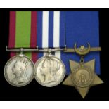 Three: Private J. Pullen, Manchester Regiment Afghanistan 1878-80, no clasp (941 Pte. Jas...