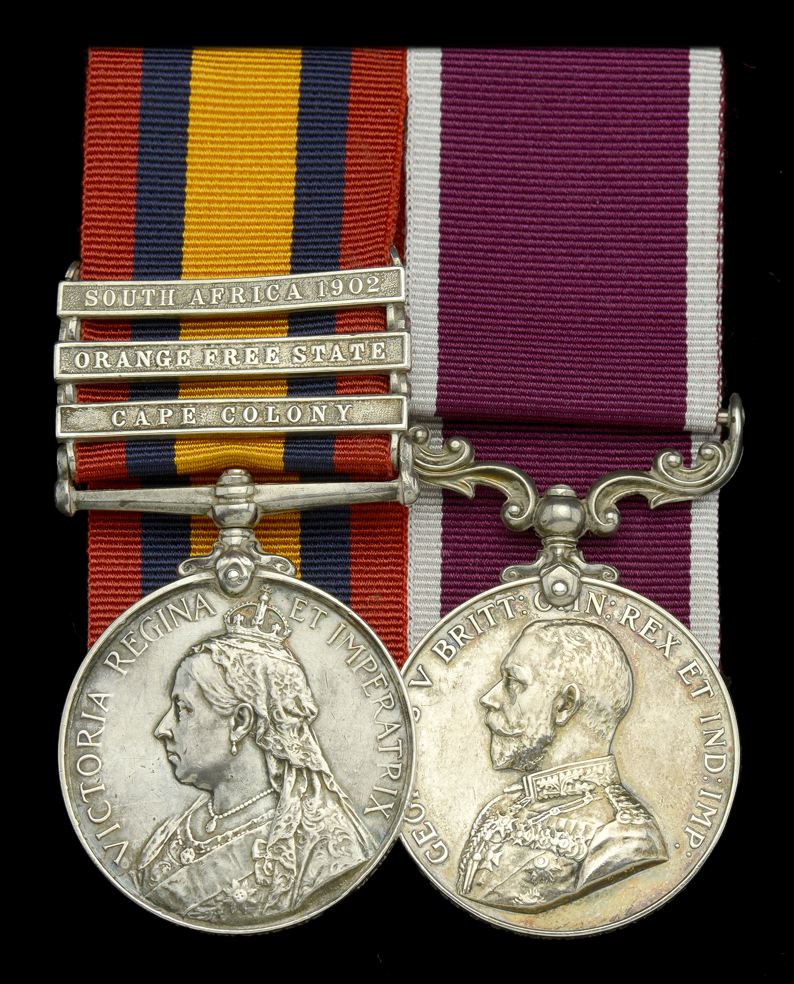 Pair: Company Sergeant Major J. Molyneux, Manchester Regiment Queen's South Africa 1899-1...