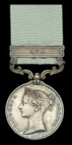 Army of India 1799-1826, 1 clasp, Ava (James Patterson, H.E.I.C. Cutter Matchless.) short hy...