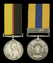 Pair: Private W. Judd, Royal Army Medical Corps Queen's Sudan 1896-98 (10417. Pte. W. Jud...
