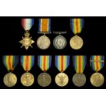 1914-15 Star (7208 Pte A. Keane. High: L.I.); British War Medal 1914-20 (2) (2. Lieut. G. W....