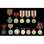 Fire Brigade Medals. A miscellaneous selection of foreign, mainly Eastern European, Fire Br...