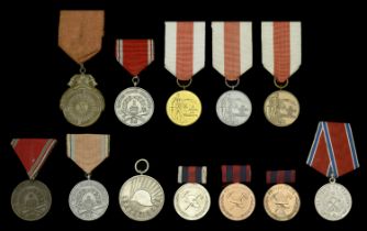 Fire Brigade Medals. A miscellaneous selection of foreign, mainly Eastern European, Fire Br...