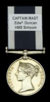 Royal Navy L.S. & G.C., V.R., narrow suspension (Edwd Duncan Capt. Mast H.M.S. Simoom.) engr...