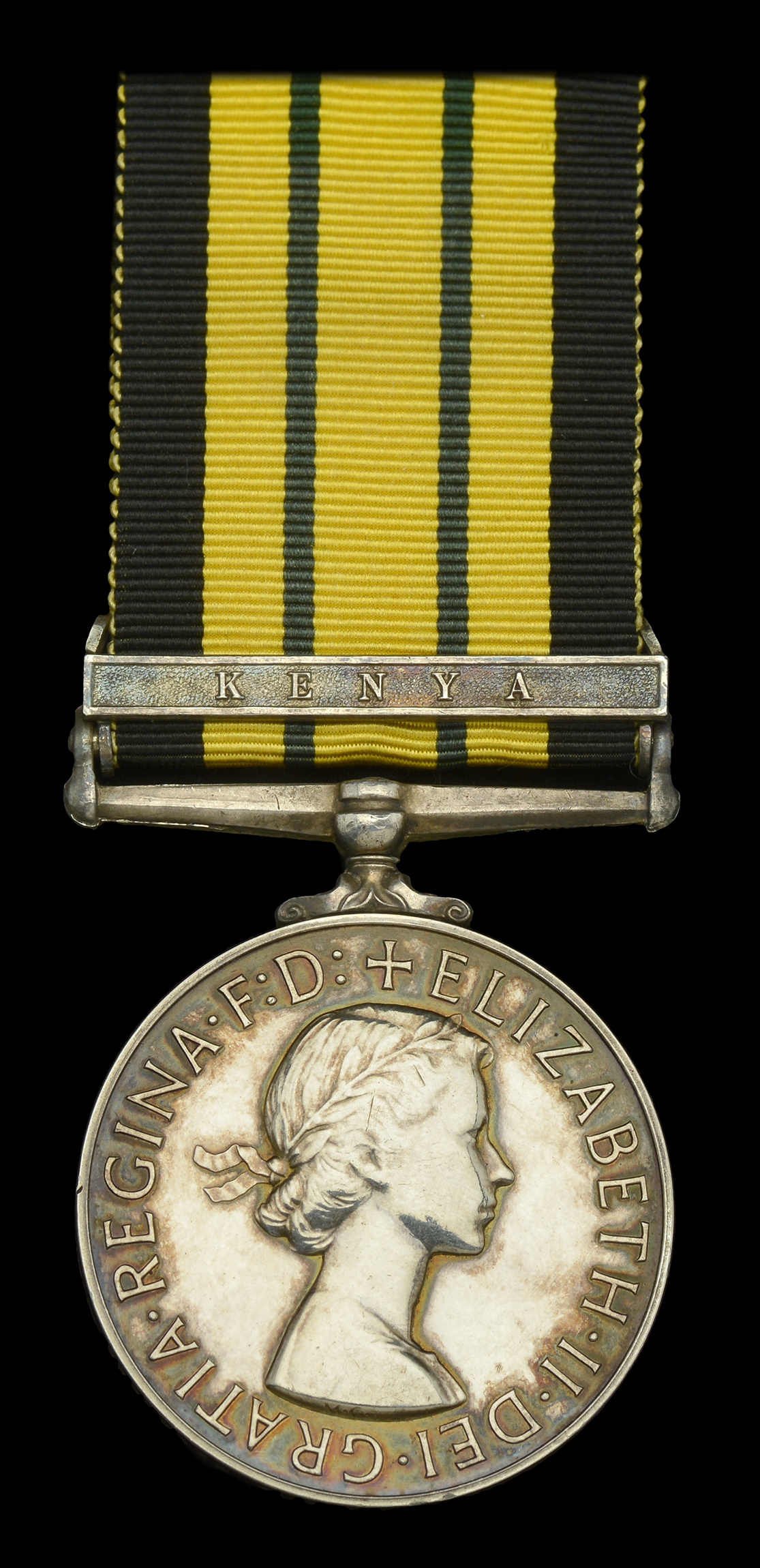 Africa General Service 1902-56, 1 clasp, Kenya (22919639 Fus. T. W. Mc. Gill. R. Ir. F.) min...