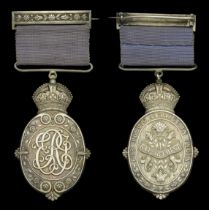 Kaisar-I-Hind, E.VII.R., 2nd class, silver, with integral top riband bar, in fitted case of...