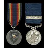 Cape Town Fire Brigade Long Service Medal, silver, hallmarks for Birmingham 1926, by Elkingt...