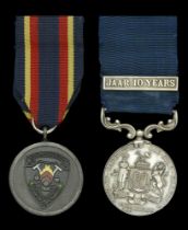 Cape Town Fire Brigade Long Service Medal, silver, hallmarks for Birmingham 1926, by Elkingt...