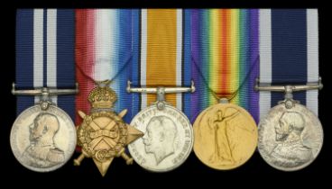 A Great War 'St George's Day Raid 1918' D.S.M. group of five awarded to Chief Yeoman of Sign...