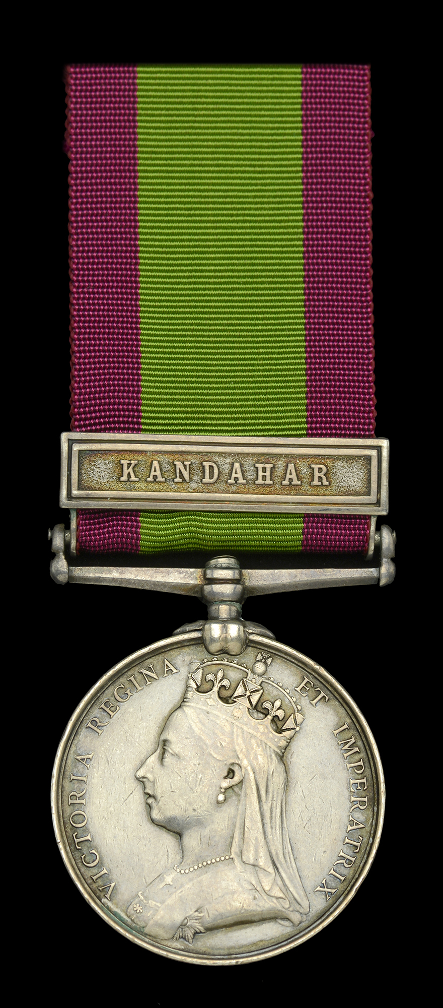 Afghanistan 1878-80, 1 clasp, Kandahar (3307. Ag. Bombr. H.T. Ryan. 5/11th. Bde. R.A.) conta...