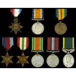 Family Group: Three: Private J. T. Gleave, Manchester Regiment 1914-15 Star (2386 Pte....