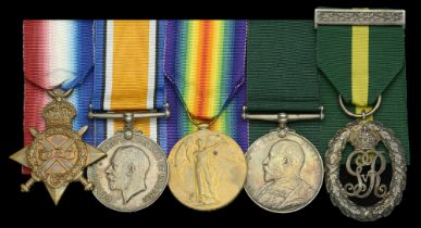 Five: Captain (Quartermaster) A. G. Wynne, Manchester Regiment 1914-15 Star (2 Q.M. Sjt....