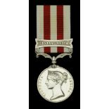 Indian Mutiny 1857-59, 1 clasp, Central India (Wm. Flaherty. 3rd Madrs Eurpn Regt) top of su...