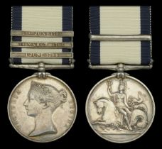 Naval General Service 1793-1840, 3 clasps, 1 June 1794, 14 March 1795, 23 June 1795 (Wm. Tru...