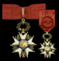 France, Third Republic, Legion of Honour (2), Commander's neck badge, 82mm including 'triple...