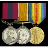 A Great War 'Liberation of the Belgian Coast, October 1918' D.C.M. group of three awarded to...