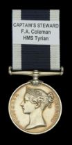 Royal Navy L.S. & G.C., V.R., narrow suspension (Fredk. A. Coleman. Cap. Stewd. H.M.S. Tyria...