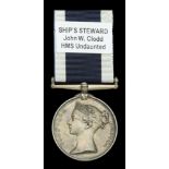 Royal Navy L.S. & G.C., V.R., narrow suspension (Jhn W. Clodd. Shps Stewd. H.M.S. Undaunted....