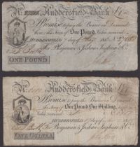 Huddersfield Commercial Bank, for Benjamin & Joshua Ingham & Co, 1 Guinea, 17 November 1815,...