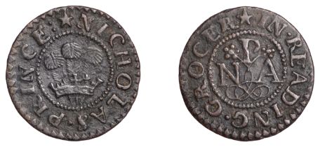 Reading, Nicholas Prince, Farthing, 0.86g/3h (N 175, this piece; BW. 110). Very fine and ver...