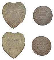 17th Century Tokens, DORSET, Poole, George Ollive, Farthing, 1665, 0.74g/12h (N 940; BW. 120...