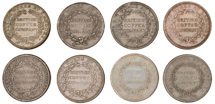 GLAMORGANSHIRE, Landore, British Copper Co, Pennies (8), 1812 (7), 22.62g/12h, 22.00g/12h (b...