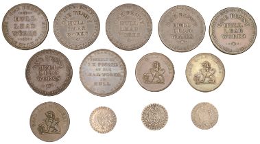 YORKSHIRE, Hull, John Picard, Pennies, 1812 (7), 17.21g/12h, 17.17g/12h (both W 752), 18.51g...