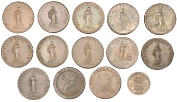 YORKSHIRE, Sheffield, Samuel Hobson & Son, Pennies, 1812 (2), 23.66g/6h, 22.50g/6h (both W 9...