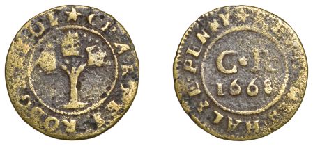 17th Century Tokens, LANCASHIRE, Leigh, Charles Rodgers, Halfpenny, 1668, 1.28g/12h (N â€“; BW...